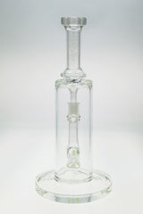 TAG 12" Bent Neck Bong with Triple Inline Diffuser, 65x5MM Clear Glass, Front View