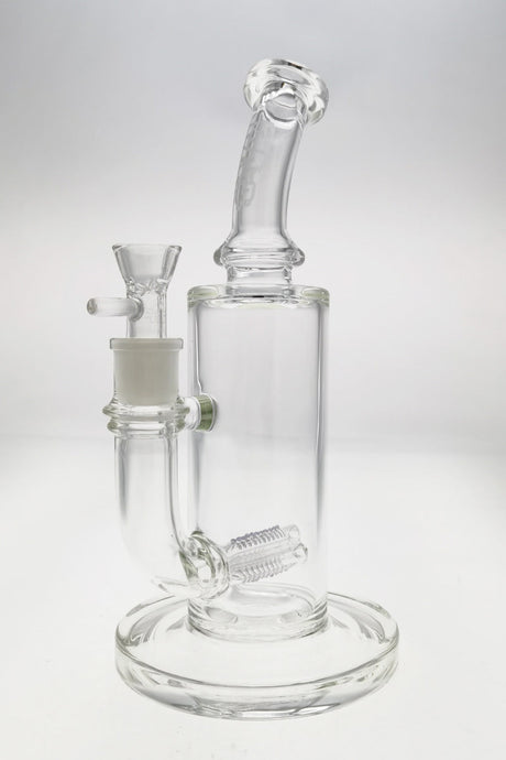 TAG 12" Bent Neck Bong with Triple Inline Diffuser, Clear Glass, 18MM Female Joint