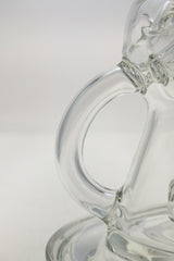 Close-up of TAG 12" Faberge Egg Klein Incycler with clear glass and 14MM female joint