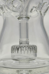Close-up of TAG 12" Faberge Egg Klein Incycler with clear glass and percolator detail