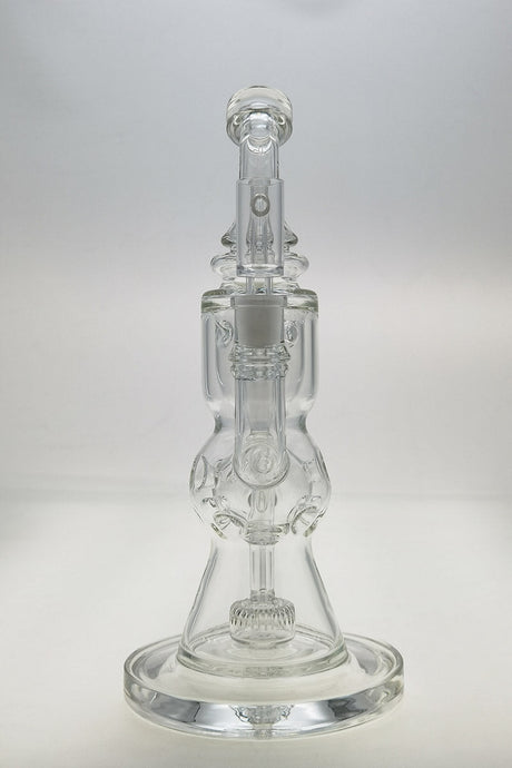 TAG 12" Faberge Egg Klein Incycler with Clear Glass and 14MM Female Joint - Front View