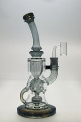 TAG 12" Faberge Egg Klein Incycler with Slyme accents, 90 Degree 14MM Female joint, front view