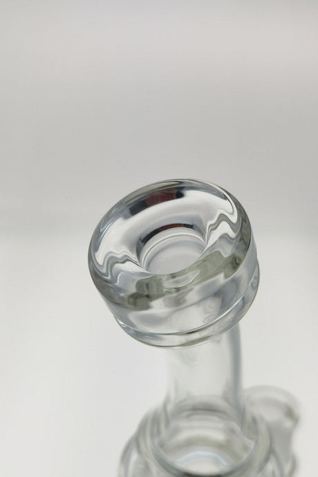 Close-up of TAG 12" Faberge Egg Klein Incycler top with clear glass and sleek design