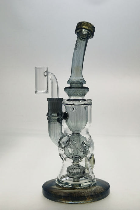 TAG 12" Faberge Egg Klein Incycler with Blue Slyme accents, 90 Degree 14MM Female Joint