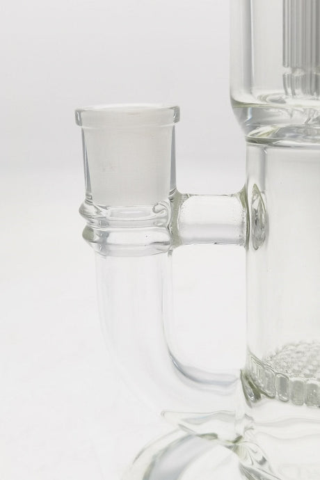 Close-up of TAG 12" Honeycomb to Tree Percolator Dab Rig with 14MM Female Joint