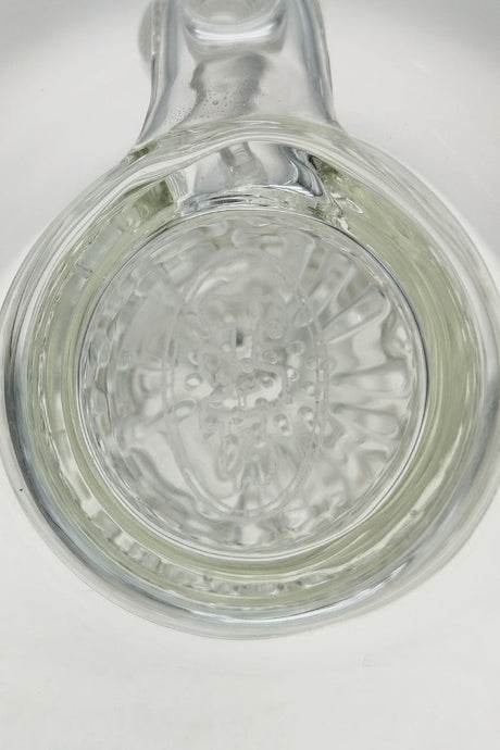 TAG 12" Honeycomb Percolator Dab Rig top view showing clear glass and fixed tree arm