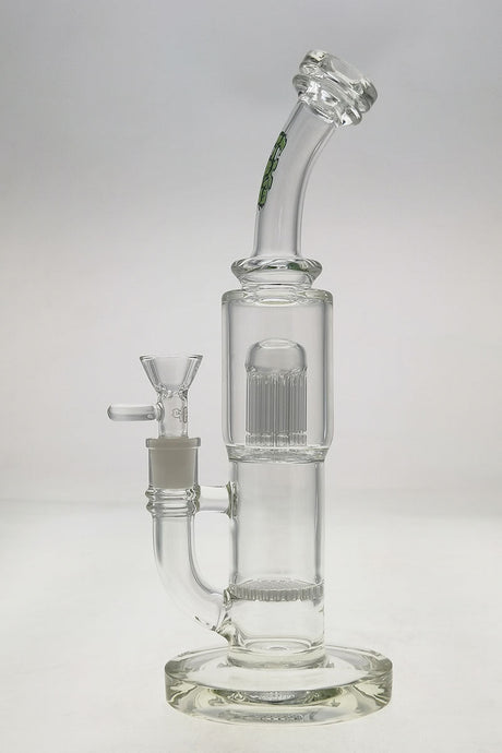 TAG 12" Single Honeycomb to 10 Arm Tree Dab Rig Front View with Quartz Banger