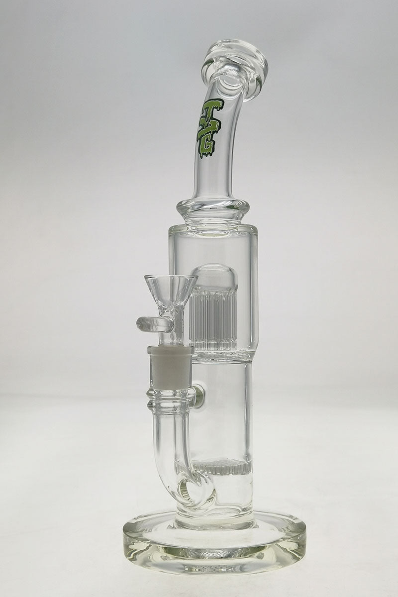 TAG 12" Honeycomb to Tree Percolator Dab Rig, 14MM Female Joint, Front View