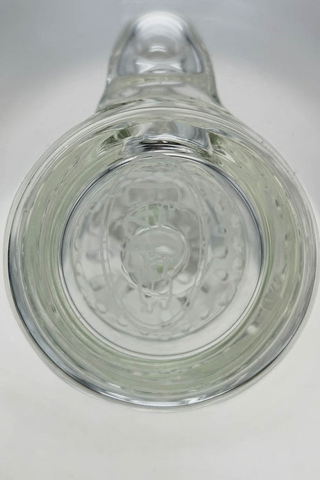 TAG 12" Single Honeycomb to 10 Arm Tree Dab Rig Top View with Clear Glass