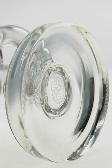 Close-up of TAG 12" Honeycomb to Tree Percolator Dab Rig Base with Logo