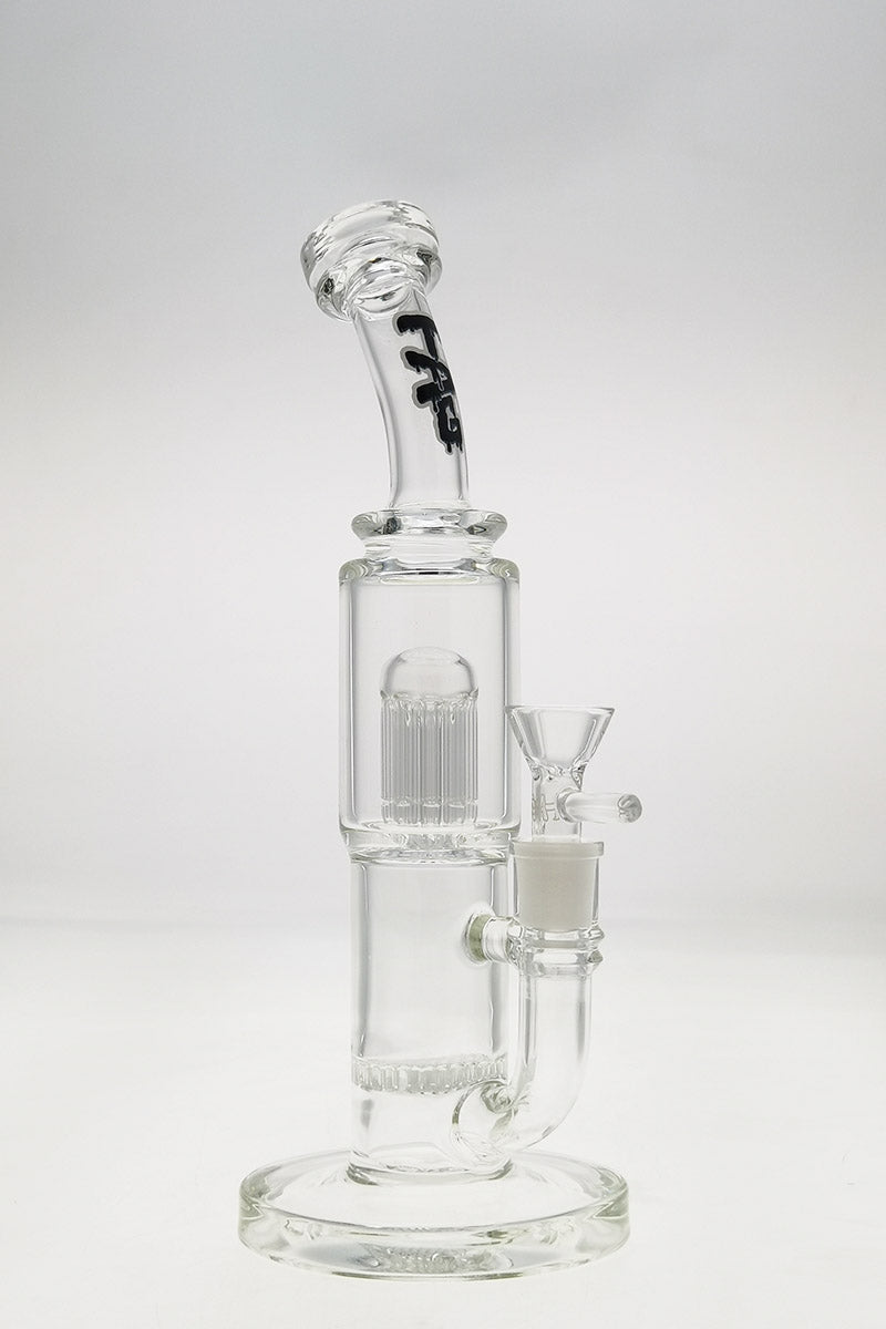 TAG 12" Single Honeycomb to 10 Arm Tree Dab Rig, Clear with 14MM Female Joint