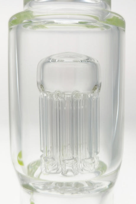 TAG 12" Clear Glass Bong with Honeycomb to Tree Percolator Close-Up