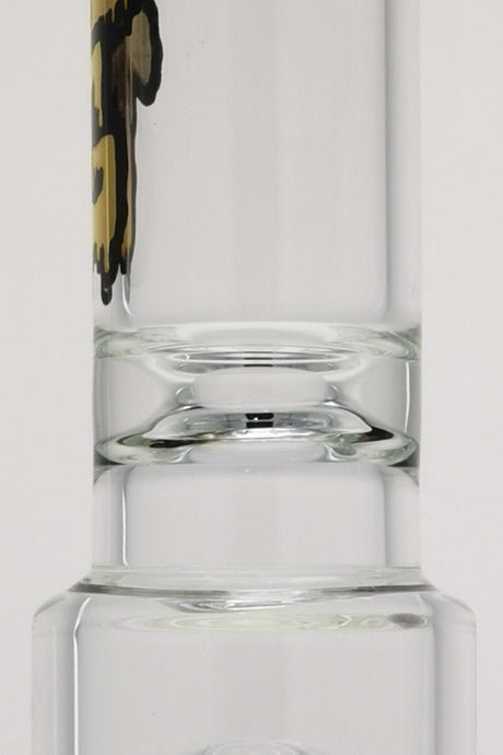 TAG 12" Clear Bong with Single Honeycomb & 8 Arm Tree Percolator Close-up Side View