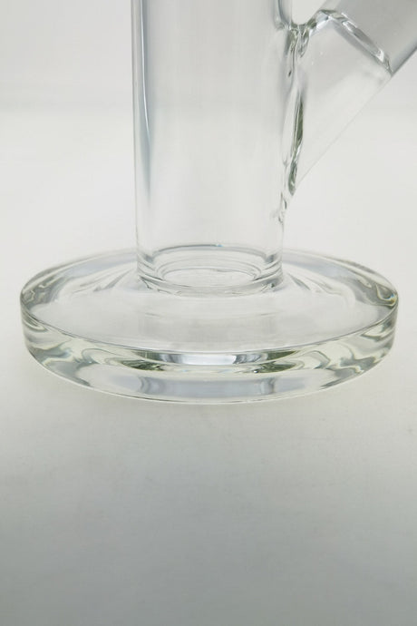TAG 12" Clear Straight Tube Bong Base Close-Up, 50x5MM Glass, 18/14MM Downstem