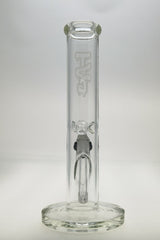 TAG 12" Straight Tube Bong, 50x5MM Clear Glass, Front View with 18/14MM Downstem