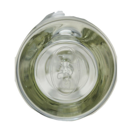 TAG 12" Straight Tube Bong Top View, 50x7MM Clear Glass, 18/14MM Downstem