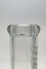 TAG 12" Clear Straight Tube Bong Top View, 50x7MM Thick Glass, 18/14MM Downstem