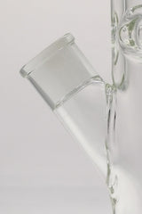 TAG 12" Clear Straight Tube Bong with Wavy Sandblasted Logo and 45 Degree Joint