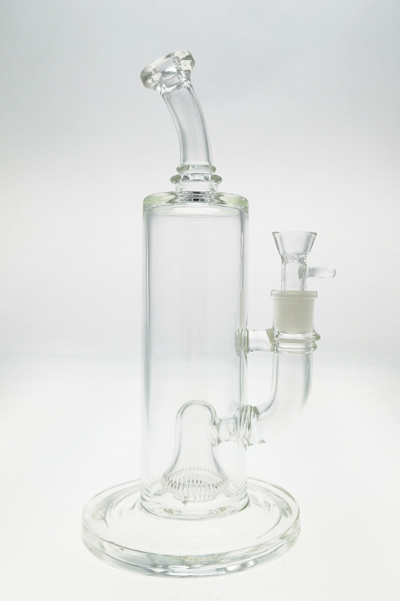TAG 12" Super Slit Bellow UFO Bong, 65x5MM, Front View with Showerhead Percolator