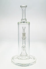 TAG 12" Super Slit Bellow UFO Glass Bong, 65x5MM with Showerhead Percolator, Front View