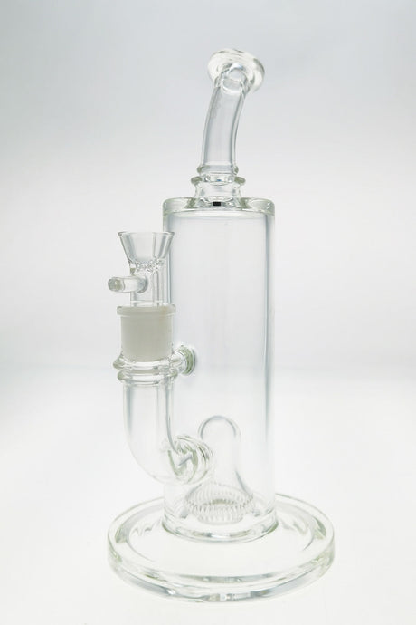 TAG 12" Super Slit Bellow UFO Glass Bong, 65x5MM, 18MM Female Joint, Front View