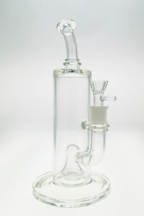 TAG 12" Super Slit Bellow UFO Bong with Showerhead Percolator, 18MM Female Joint, Front View