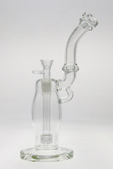 TAG 12" Super Slit Matrix Bubbler, Clear Glass, 90 Degree 18MM Female Joint, Front View
