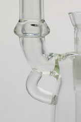 Close-up of TAG 12" Super Slit Matrix Bubbler with clear glass and 90-degree joint