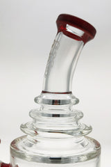Close-up of TAG 12" Bong with Super Slit Matrix Diffuser and Red Accents