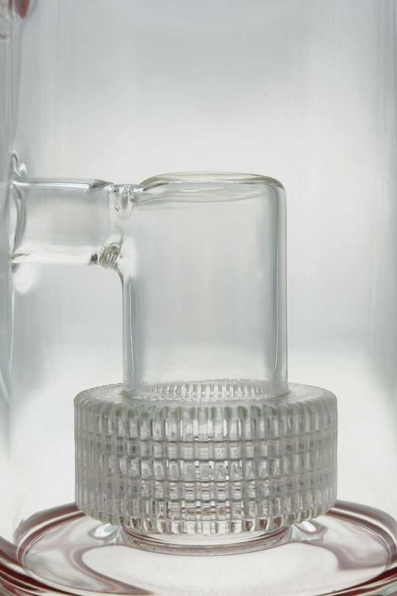 TAG 12" Super Slit Matrix Diffuser Bong close-up, 100x5MM Can, 18MM Female joint, clear borosilicate glass