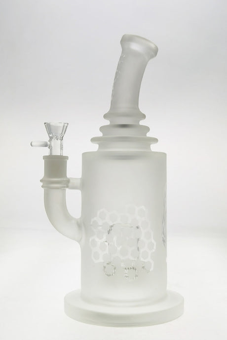 TAG 12" Super Slit Matrix Diffuser Bong in Frosted Glass with 18MM Female Joint - Front View
