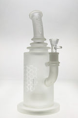 TAG 12" Super Slit Matrix Diffuser Bong, 100x5MM Can, 18MM Female, Frosted Glass, Front View