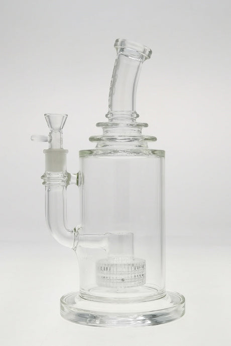 TAG 12" Super Slit Matrix Diffuser Bong front view with clear borosilicate glass and 18MM female joint