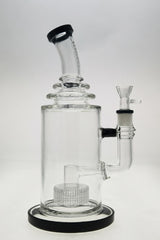 TAG 12" Super Slit Matrix Diffuser Bong with Black Accents, Front View on White Background