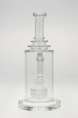TAG 12" Super Slit Matrix Diffuser Bong, clear borosilicate glass, 90 degree 18MM female joint, front view