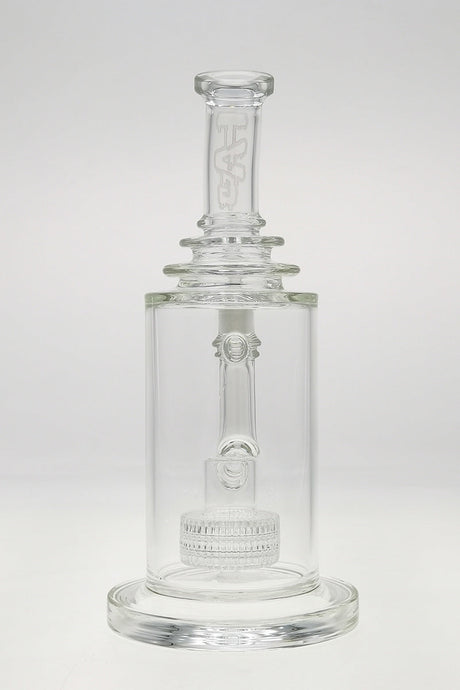 TAG 12" Super Slit Matrix Diffuser Bong, clear borosilicate glass, 90 degree 18MM female joint, front view