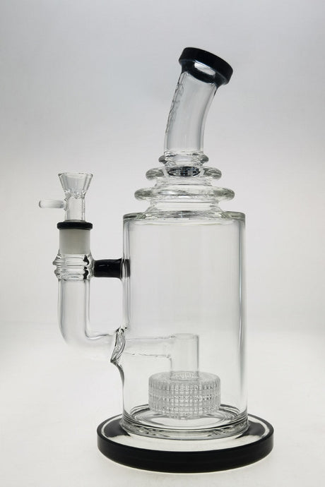 Thick Ass Glass 12" Bong with Matrix & Showerhead Percolators, Side View, 5mm Borosilicate Glass