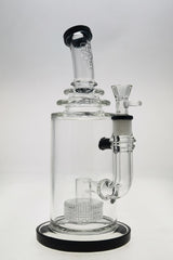 TAG 12" Super Slit Matrix Diffuser Bong with 18MM Female Joint, Clear Borosilicate Glass, Front View