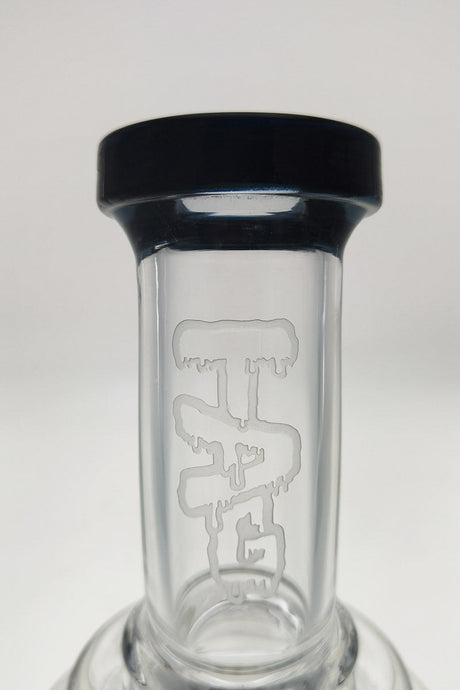 Close-up of TAG 12" Bong with Super Slit Matrix Diffuser and Black Accent