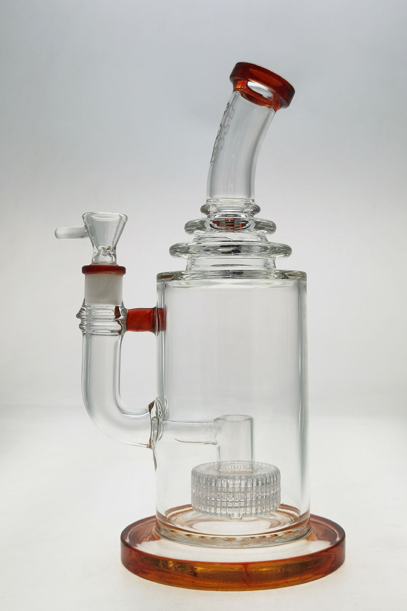 TAG 12" Bong with Super Slit Matrix Diffuser and Red Accents - Front View