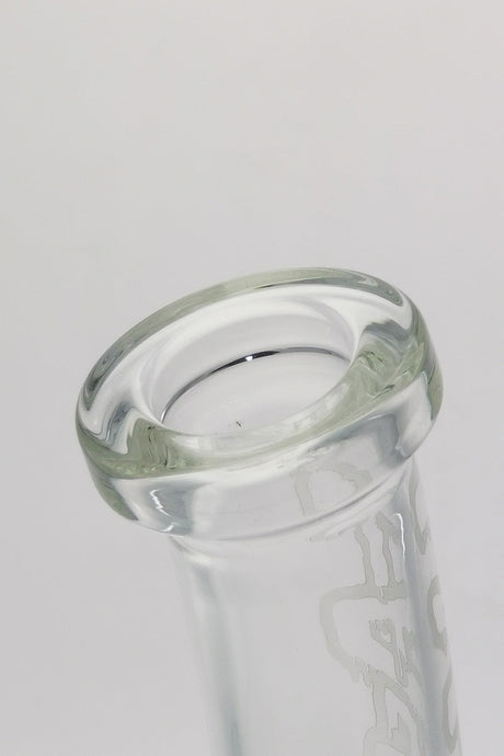 Close-up of TAG 12" Super Slit Matrix Diffuser top, 18MM Female joint, clear borosilicate glass