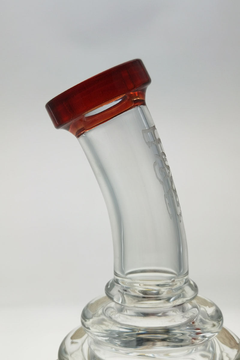 Close-up of TAG 12" Super Slit Matrix Diffuser with red mouthpiece and clear body.