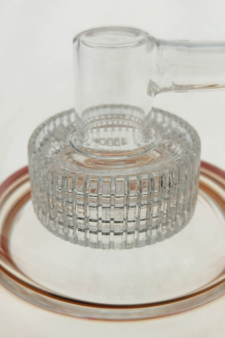 Thick Ass Glass 12" Matrix Percolator Diffuser close-up, 5mm clear borosilicate, 90-degree joint