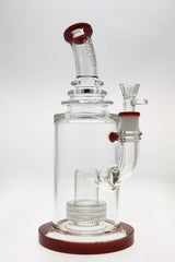 TAG 12" Bong with Super Slit Matrix Diffuser and 18MM Female Joint, Front View on White Background