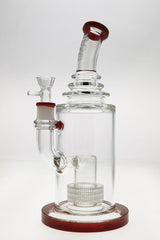 TAG 12" Bong with Super Slit Matrix Diffuser, 18MM Female Joint, Front View on White Background
