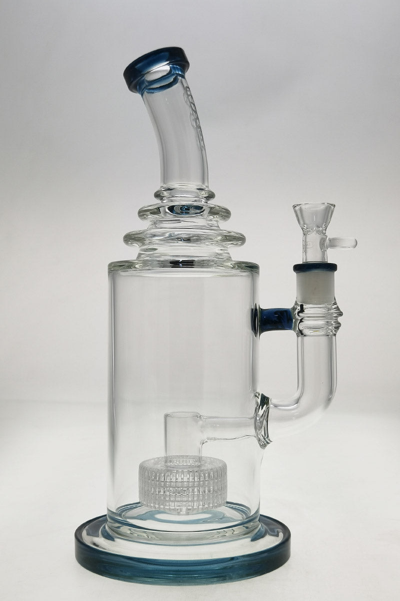 TAG 12" Bong with Super Slit Matrix Diffuser in Clear Borosilicate Glass, Side View
