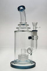 TAG 12" Super Slit Matrix Diffuser Bong with 18MM Female Joint, Front View on White