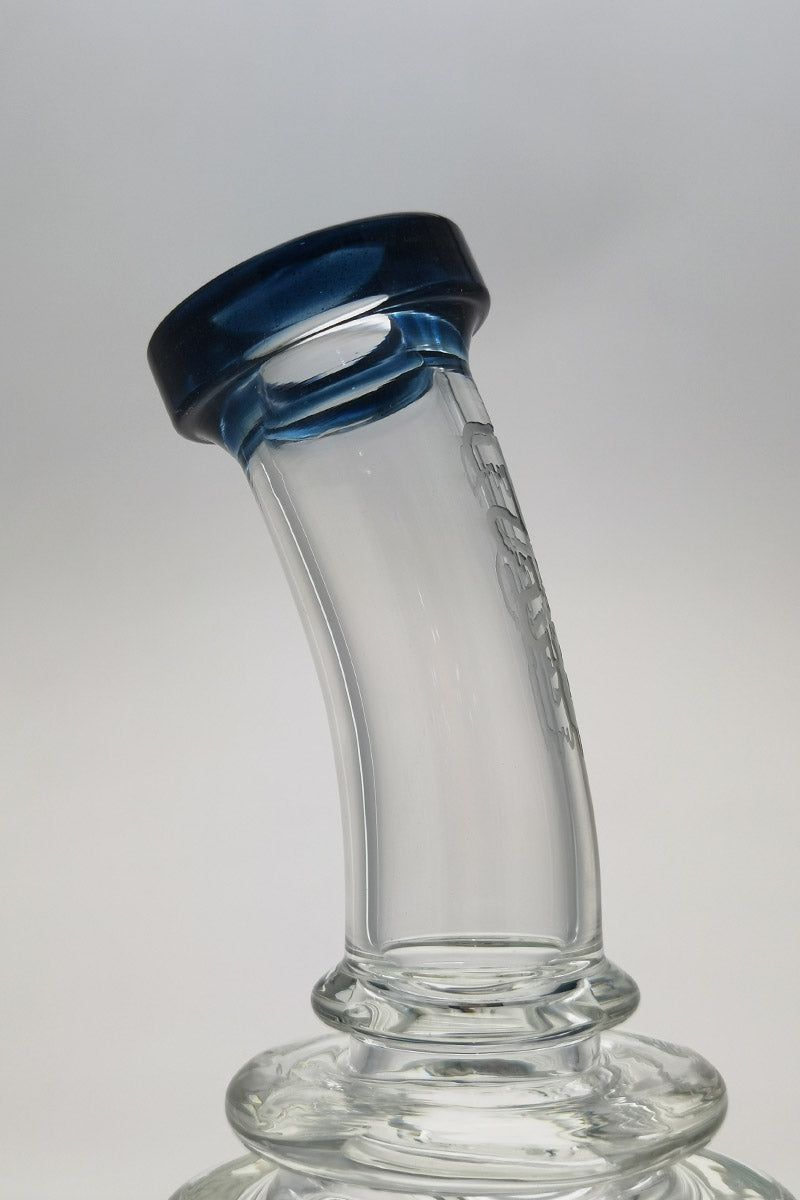 TAG 12" Super Slit Matrix Diffuser Bong with Blue Accents - Side View