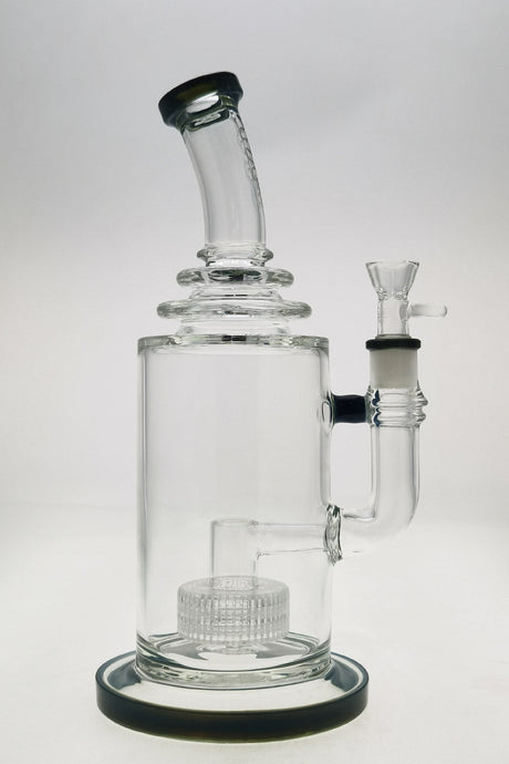 Thick Ass Glass 12" Black Matrix & Showerhead Percolator Bong, 5mm Borosilicate, Side View