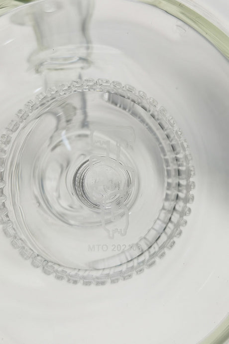 TAG 12" Bong with Super Slit Matrix Diffuser Top View showcasing intricate percolation